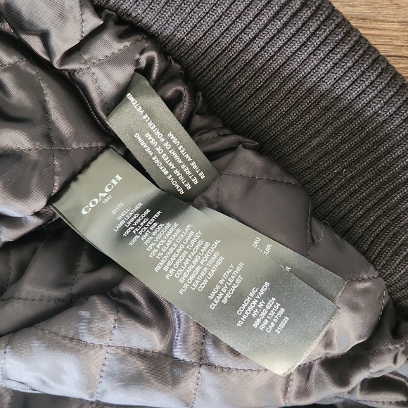 NWT Coach Dream Catcher Varsity Jacket In Dark Brown - Picture 10 of 16